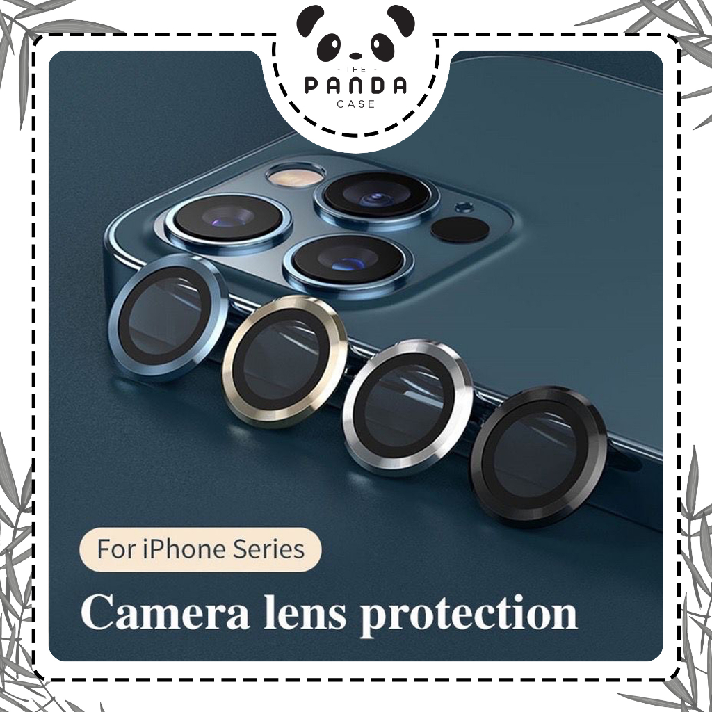 [TPC] METALLIC RING Pelindung Kamera for iPhone 11 12 13 14 15 16 Mini Pro Plus Pro Max Metallic / B