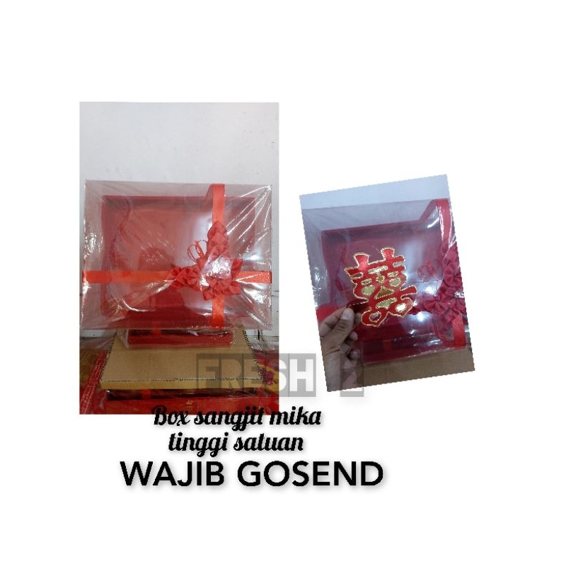 KHUSUS GRAB BOX SANGJIT MIKA TINGGI SATUAN /box sangjit/kotak sangjit