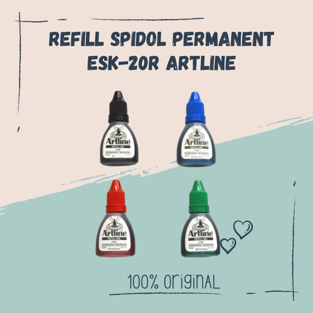 

[PCS] Refill Spidol Permanent ESK-20R 20ml Artline / Tinta Isi Ulang Refill Ink For Permanent ESK-20R Artline