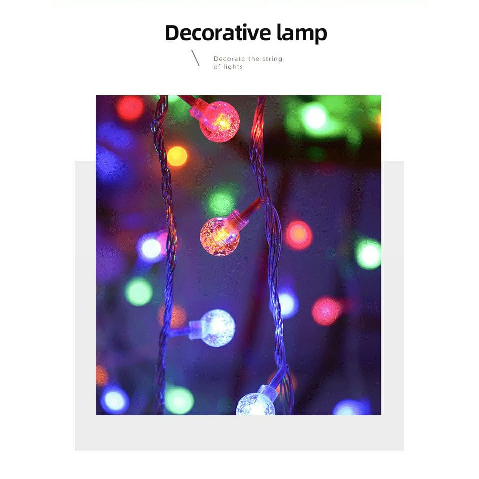 Lampu Natal Model Bulat / Hiasan Dekorasi Natal