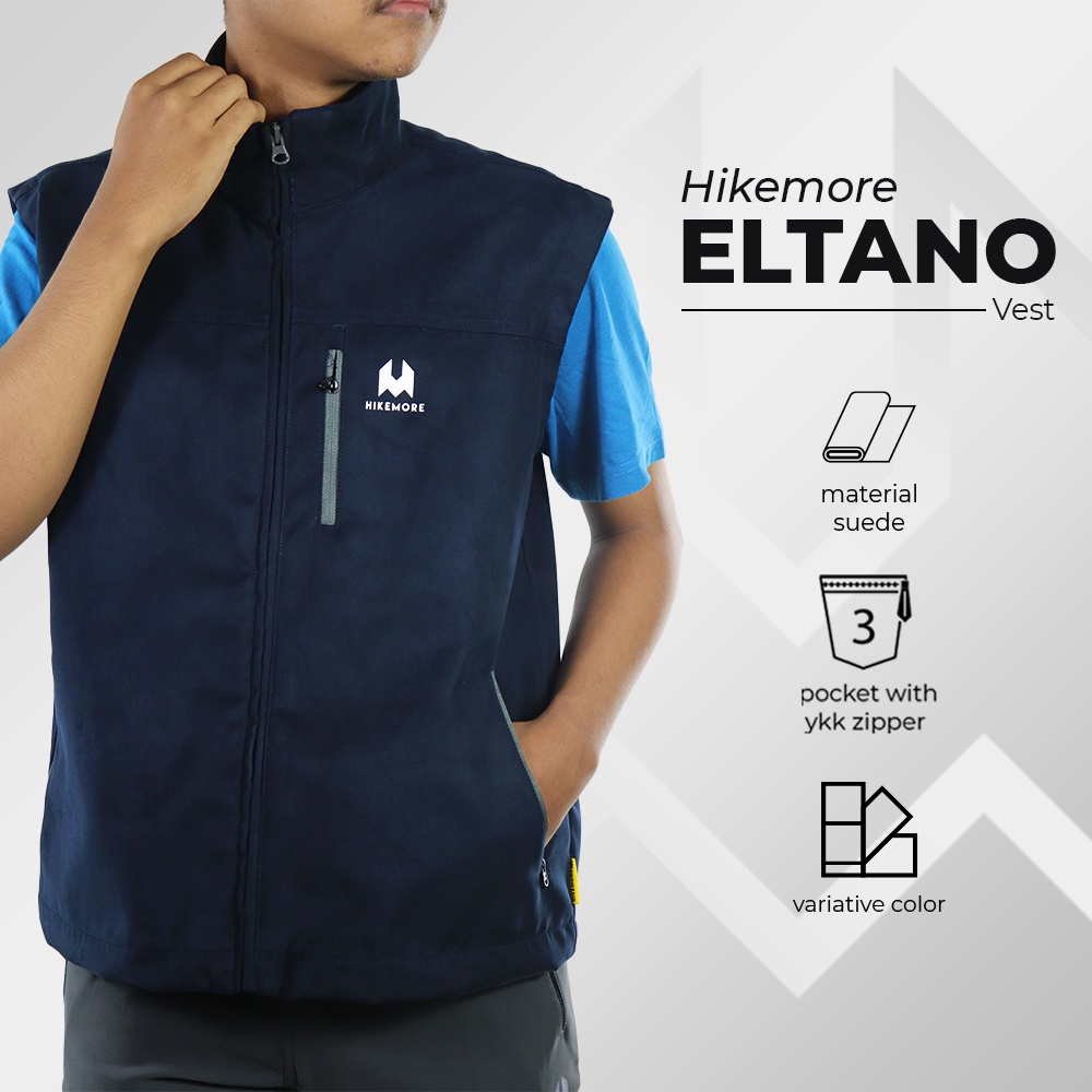 Jaket Rompi Pria Motor Touring Softshell Hikemore Vets Eltano Original