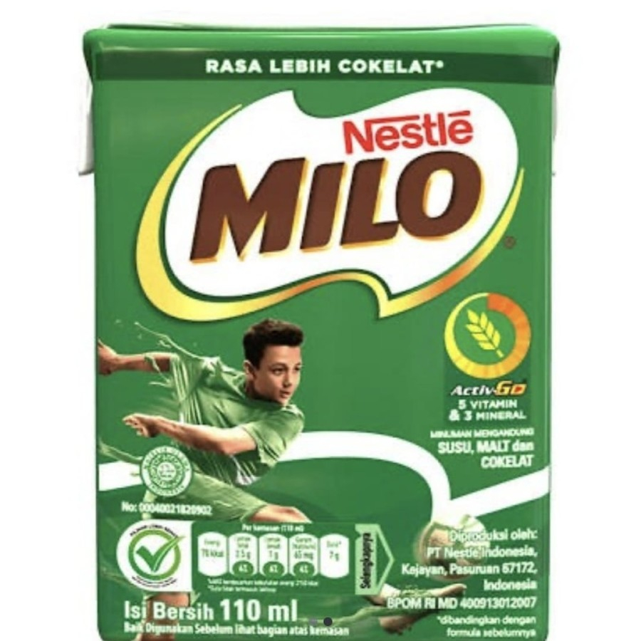 

Milo Activ-Go Minuman Mengandung Susu dan Cokelat UHT Multipack 110ml x4