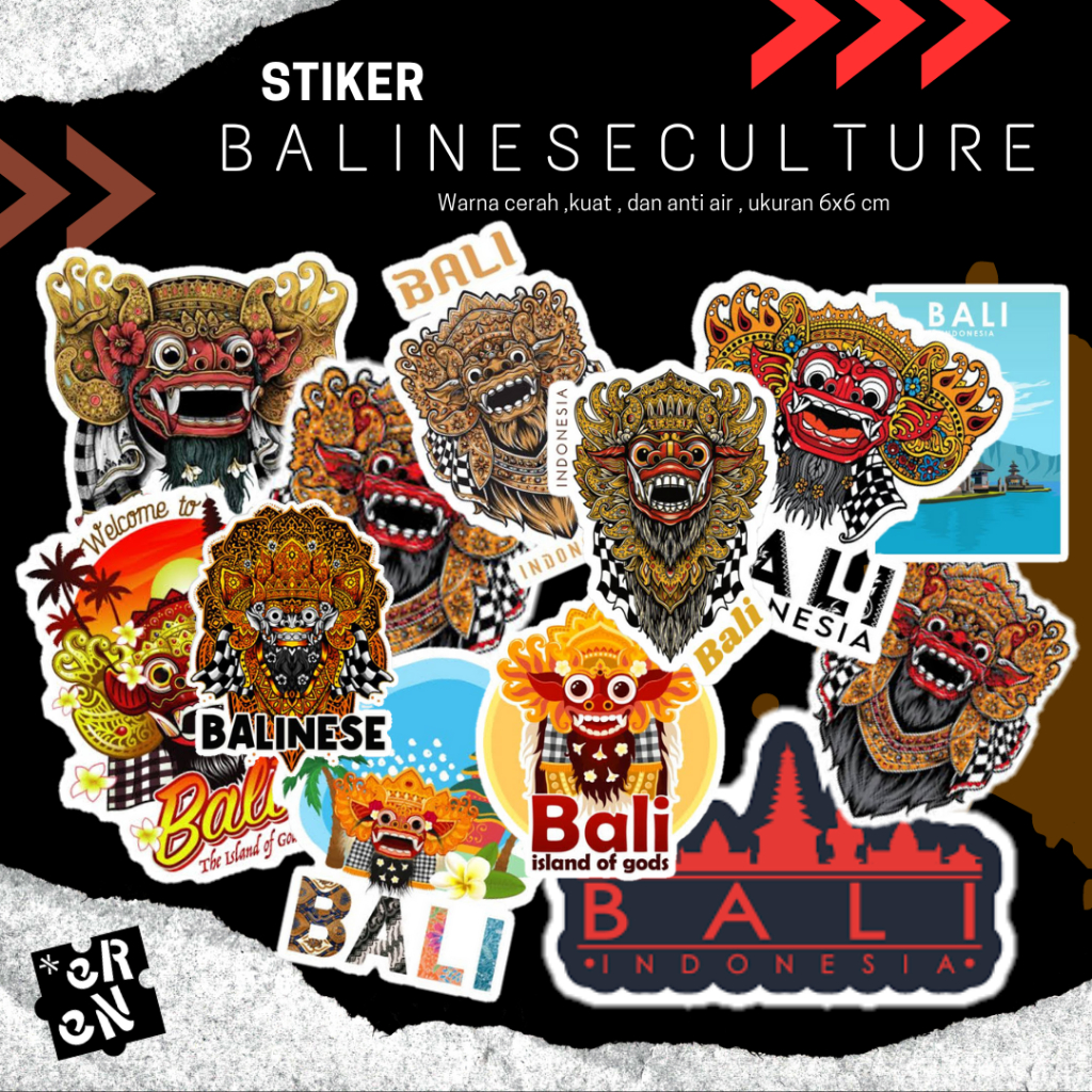 

STIKER KARAKTER BALINESE CULTUR ANTI AIR ISI 100 PCS PREMIUM