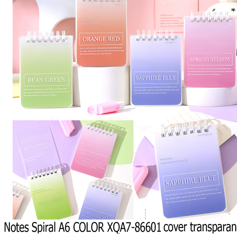 

(1 Pcs) Notes Spiral Atas A6, notebook Ring Motif, diary spiral, buku catatan