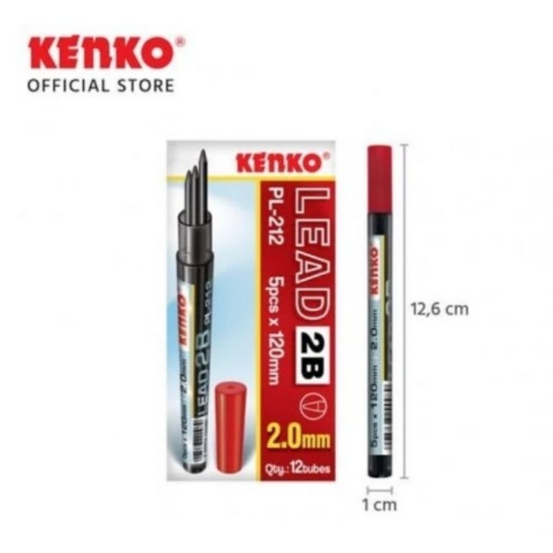 

SJS isi pensil mekanik KENKO PL-212 2.0 mm 2B/(12tube)/pencil lead
