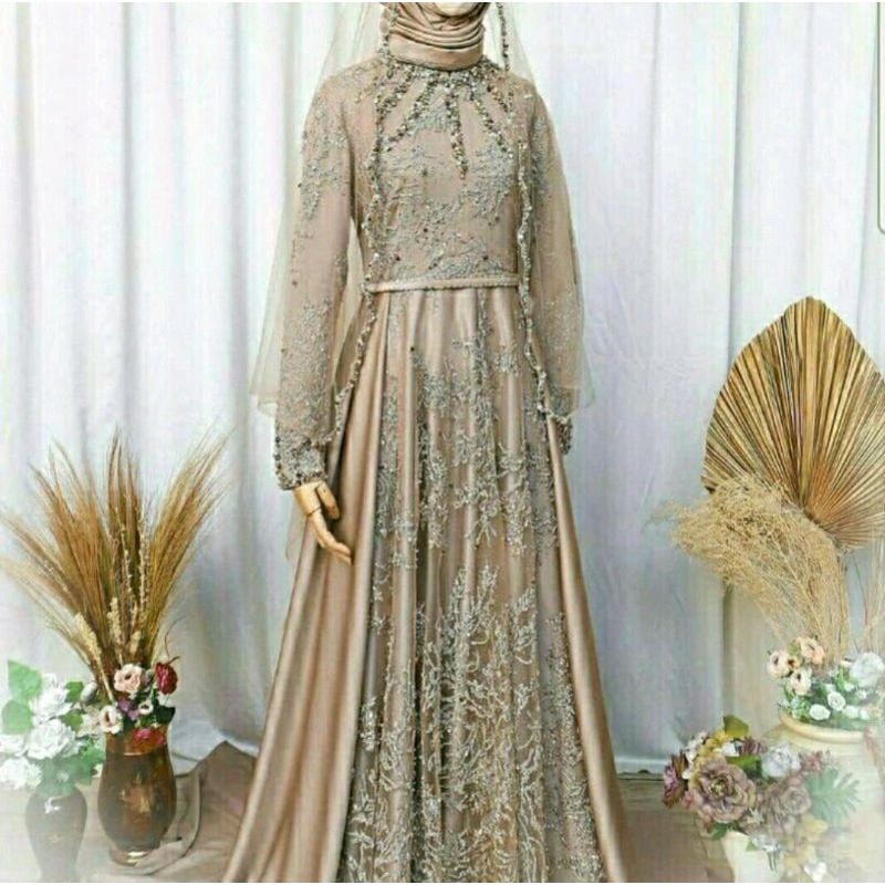 SET GAMIS AKAD NIKAH PENGANTIN / wedding dress