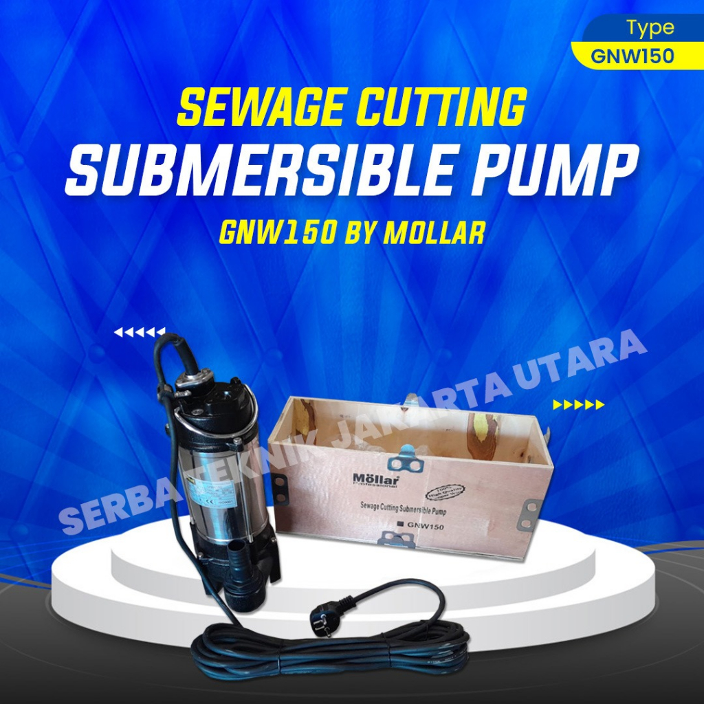 Pompa Air Celup Sirkulasi Air Kotor Mollar GNW150