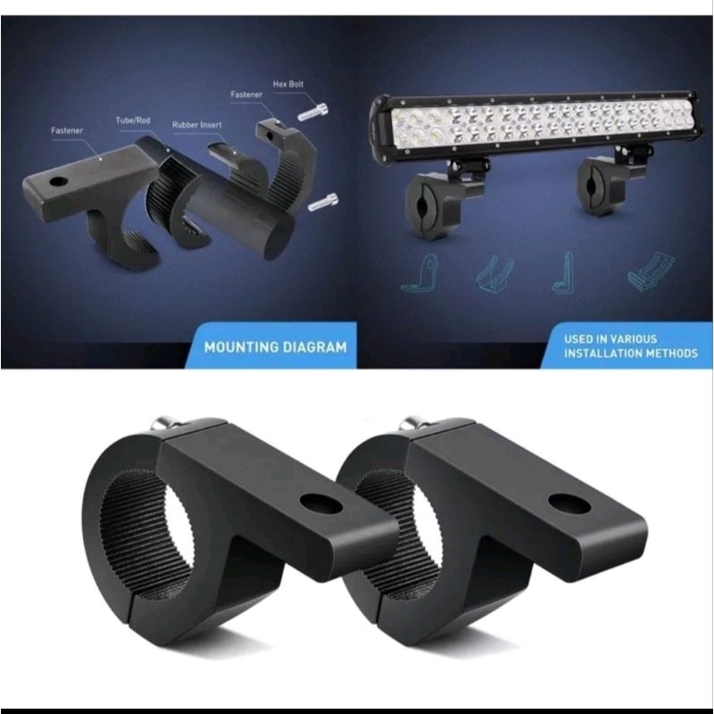 BREKET LAMPU TEMBAK STANG-KEDUDUKAN LAMPU TEMBAK BESI