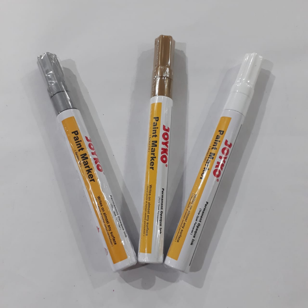 SPIDOL PAINT MARKER JOYKO WHITE (PUTIH) GOLD (EMAS) SILVER | SPIDOL CAT JOYKO PERMANENT