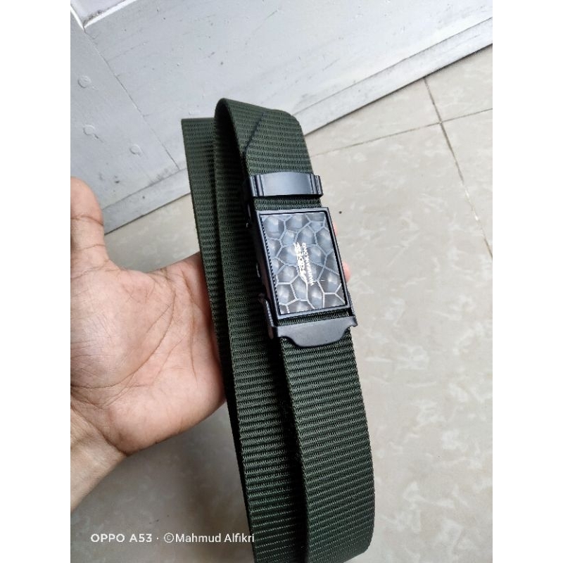 GESPER IKAT PINGGANG KANVAS || MODEL JEPIT TANPA LUBANG