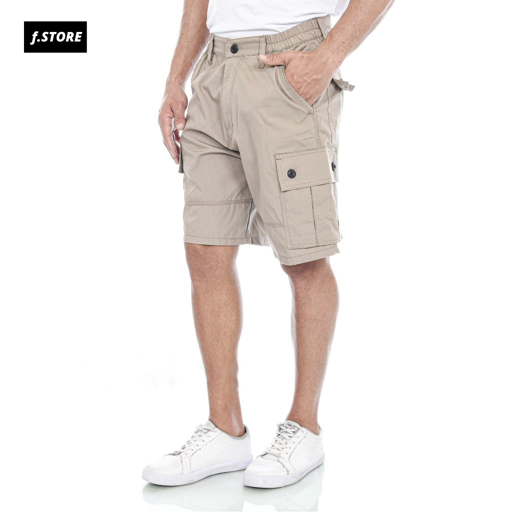 Short Cargo Green Army Celana Cargo Pendek Pria Original