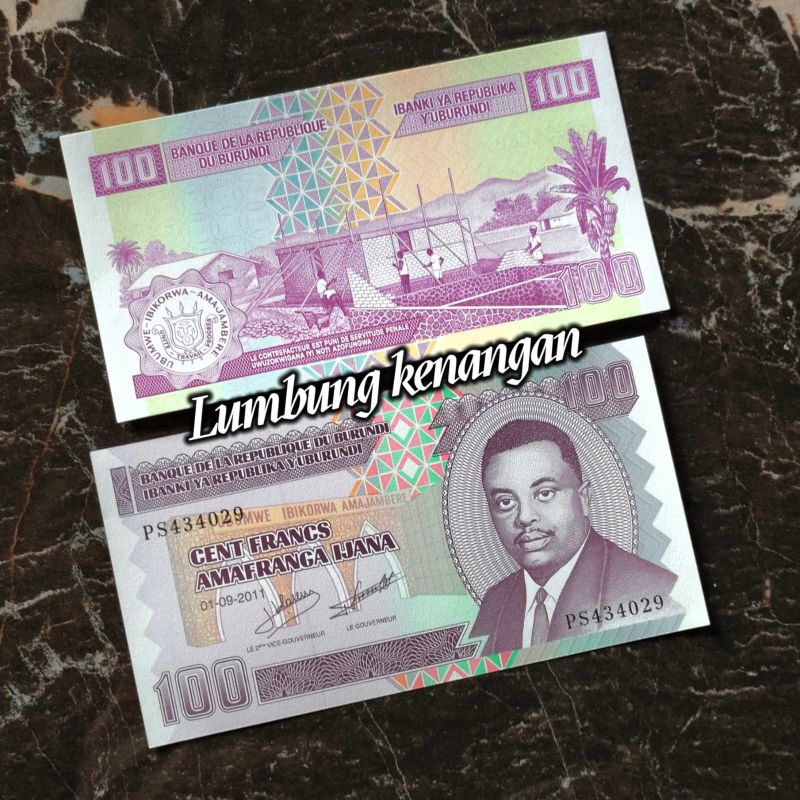 uang asing Burundi 100 Francs