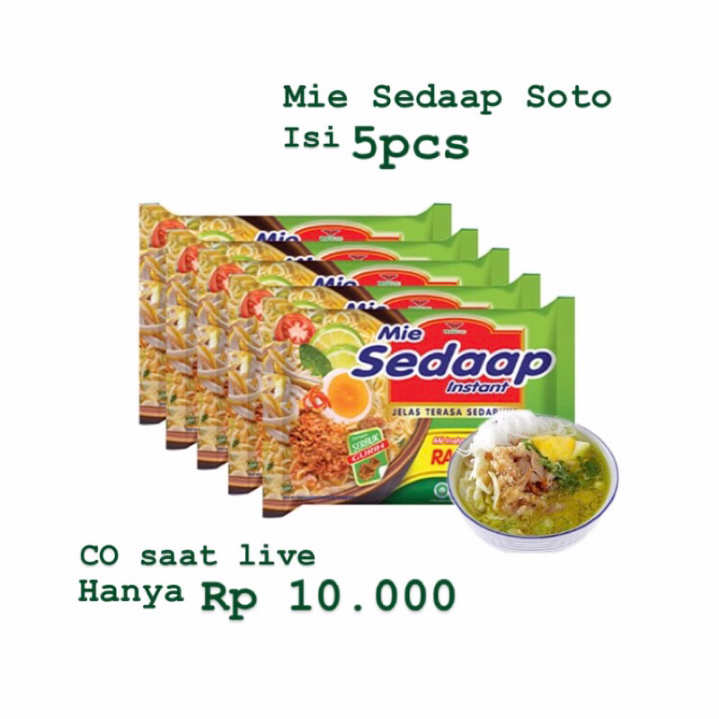 

Mie Sedaap Soto isi 5pcs