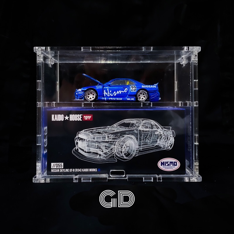 GD Akrilik Susun Diecast Display Box Kaido 1:64 3mm