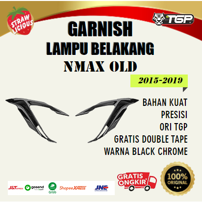Variasi Garnish Lampu Belakang Yamaha NMAX 2015 - 2019 TGP Black Chrome