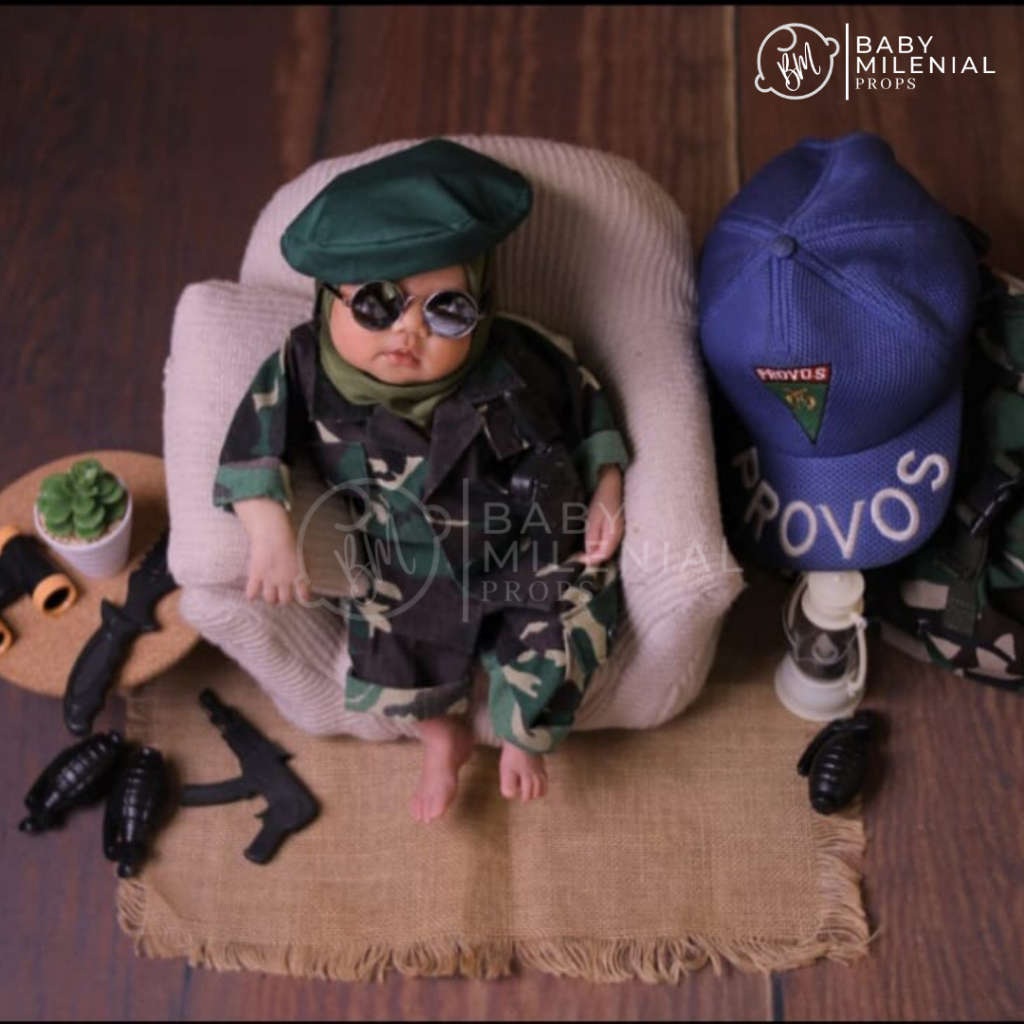 KOSTUM FOTO NEWBORN BAJU TENTARA BAJU TNI NEWBORN