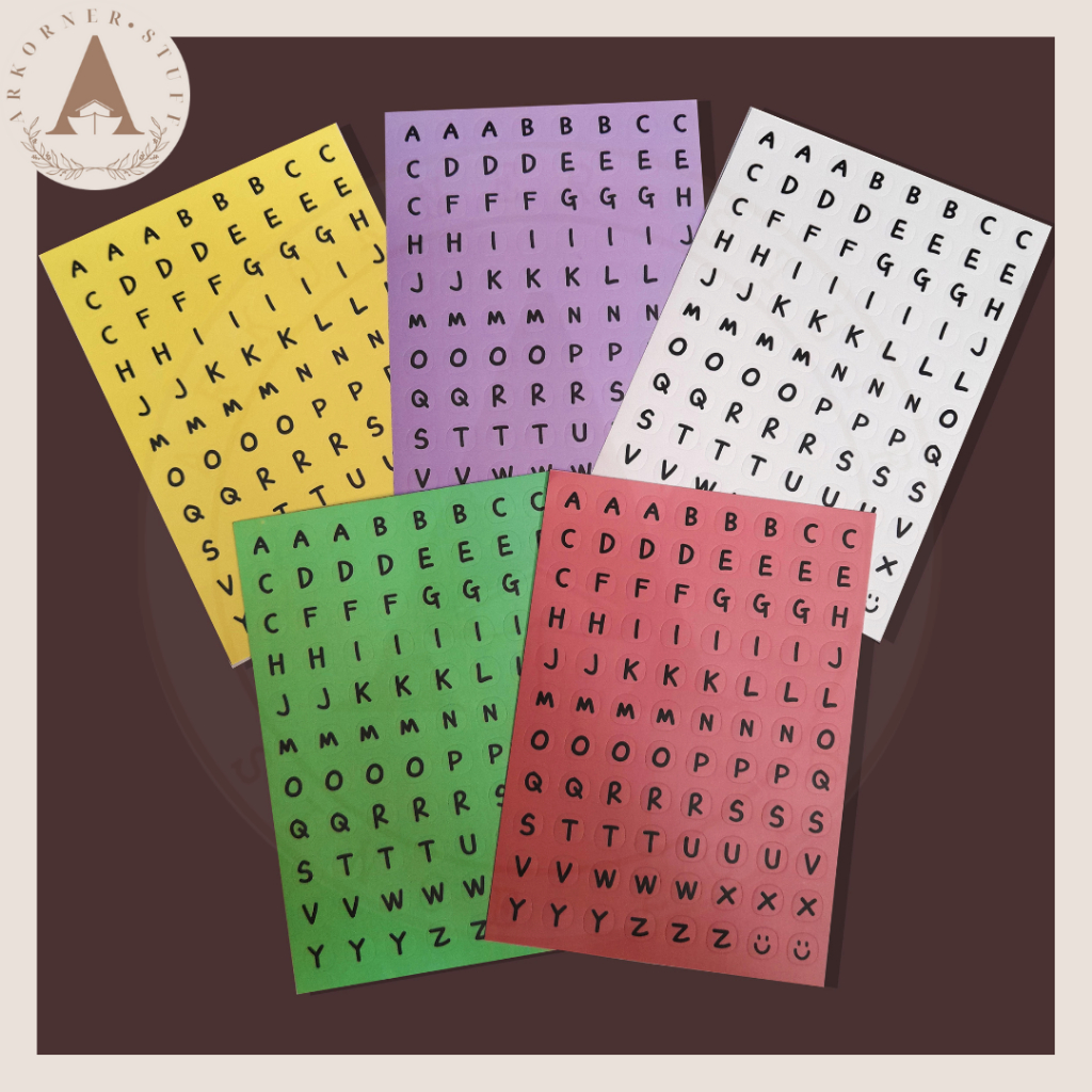 

Colorful Alphabet Stickers Stiker Huruf Alfabet