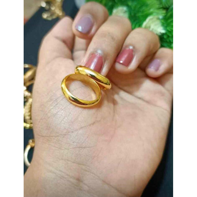 SEPASANG CINCIN TUNANGAN LAPIS EMAS PENANG 24K