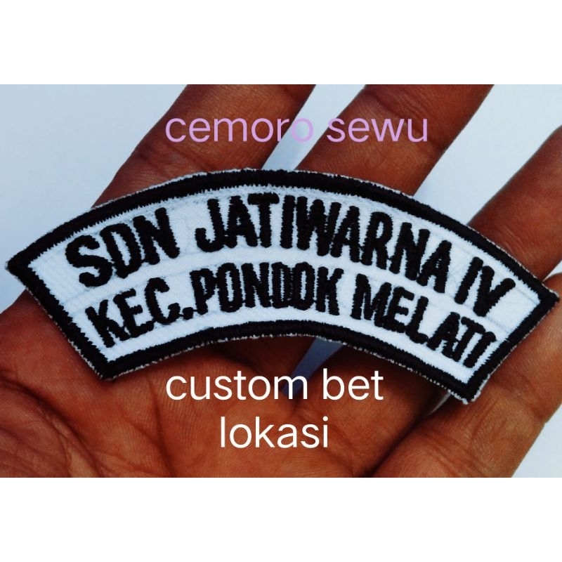 bordir lokasi sekolah bet badge lokasi sekolah emblem custom