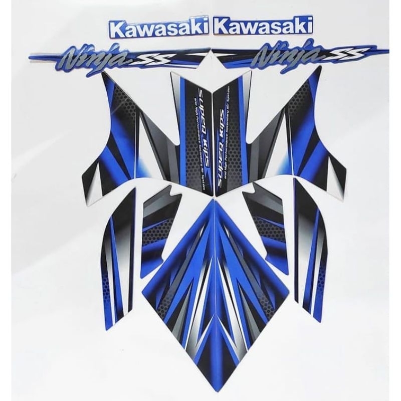 Lis stiker striping ninja ss biru 2013