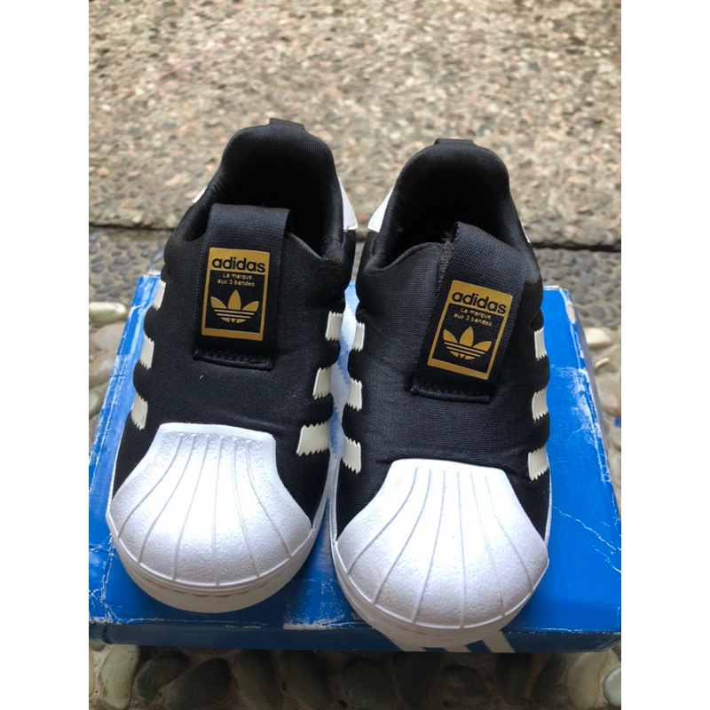 Adidas ORIGINALS Sepatu Bayi SuperStar 360 Black Preloved