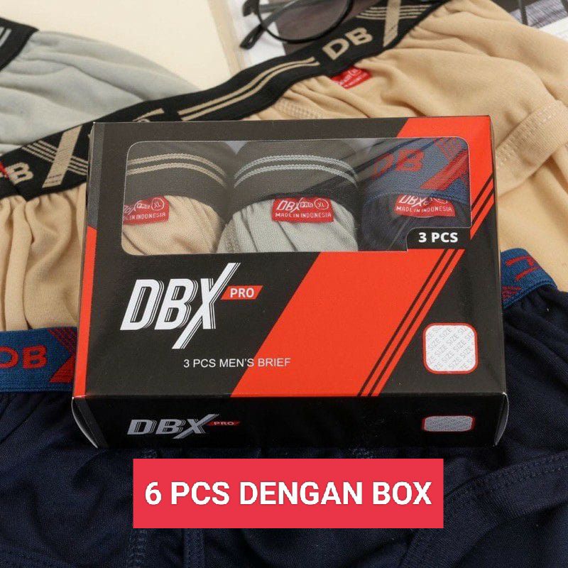 6 PCS Celana Dalam Pria DBX / CELANA DALAM PRIA DBX M, L, XXL, XXXL