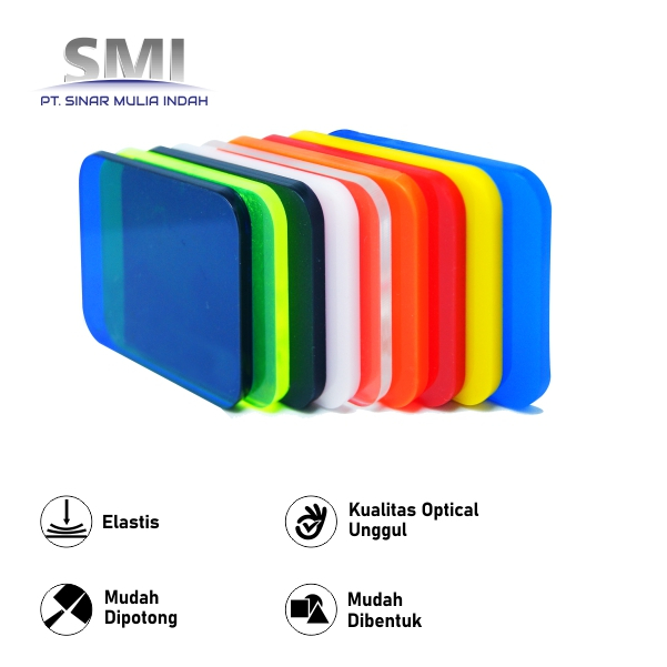 Akrilik Lembaran Biru Solid 3MM x 1.22M x 2.44M