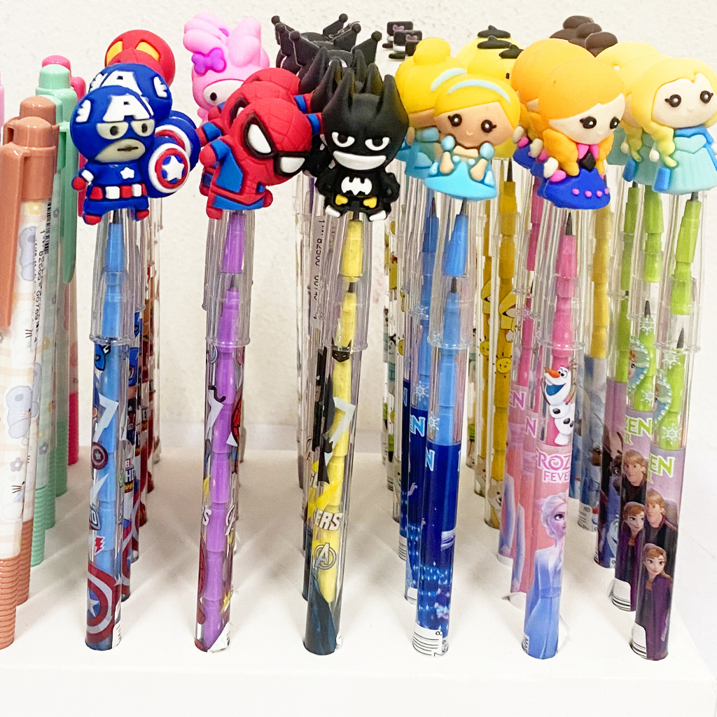 

Alat Tulis Pensil Super Hero lucu Ballpoint pena karakter dan Pulpen Notebook mini