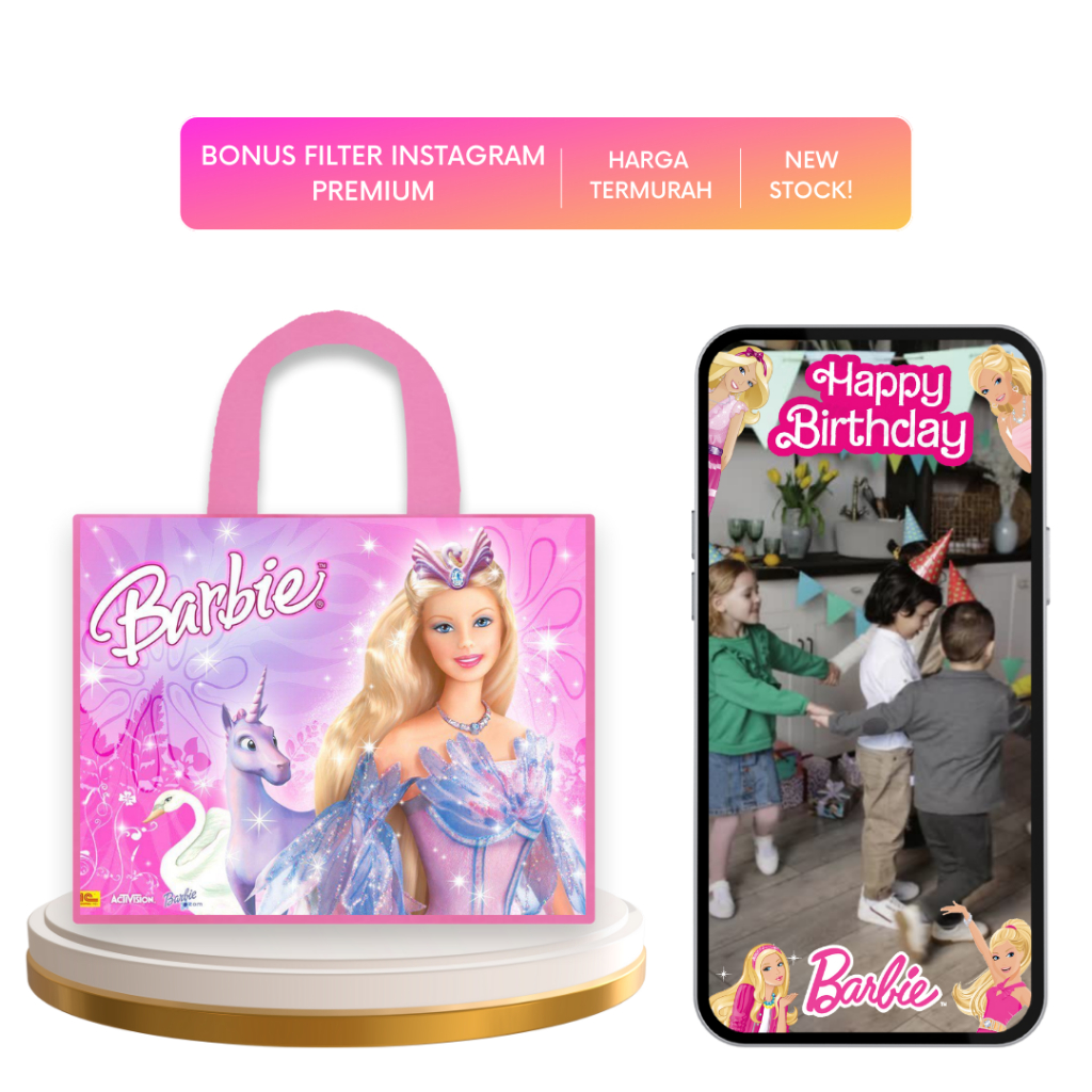 

[FREE FILTER INSTAGRAM] tas ultah barbie premium kado parcel ulang tahun / tas ultah grosir / tas cewek / tas ulang tahun ready stok / tas ulang tahun tas goodiebag ulang tahun souvernir birthday new