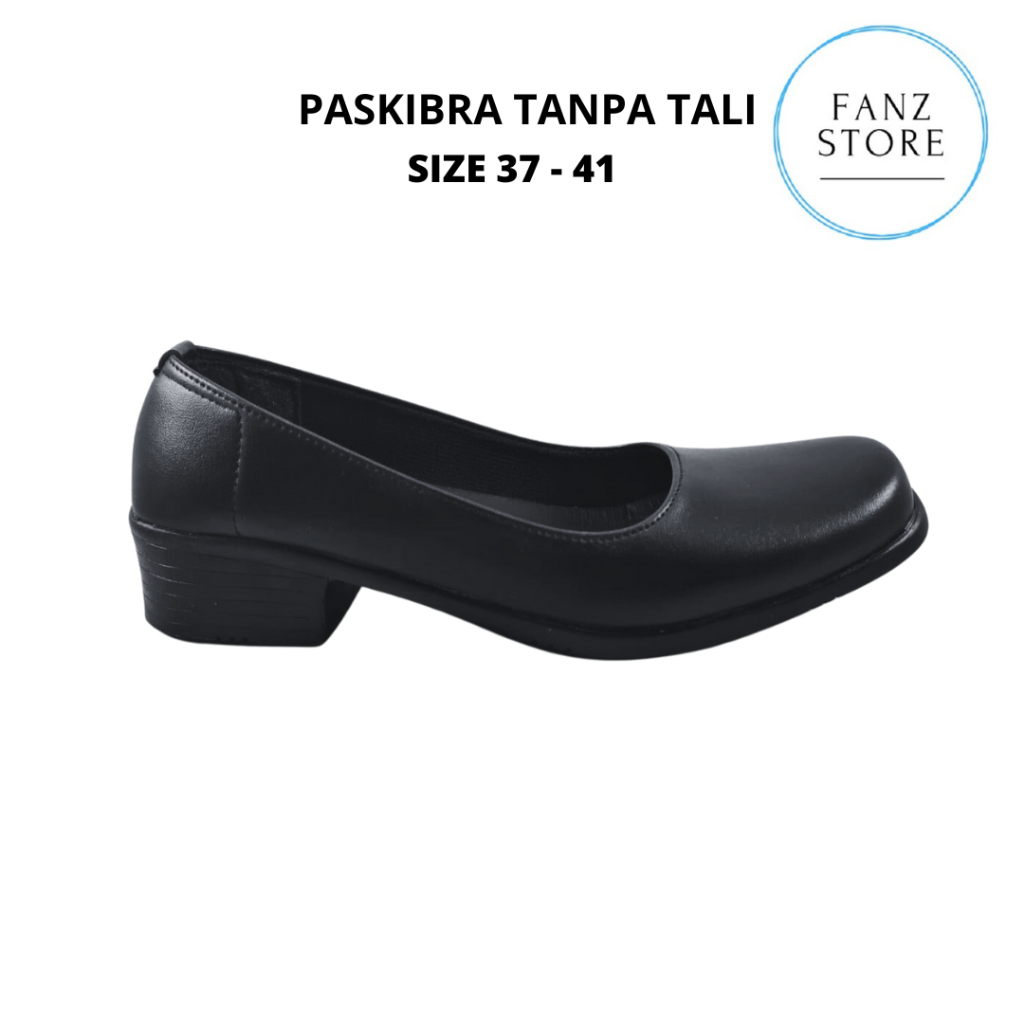 SEPATU PASKIBRA WANITA TANPA TALI  - SEPATU PASKIB WANITA TANPA TALI - SEPATU PANTOFEL- SEPATU WANIT