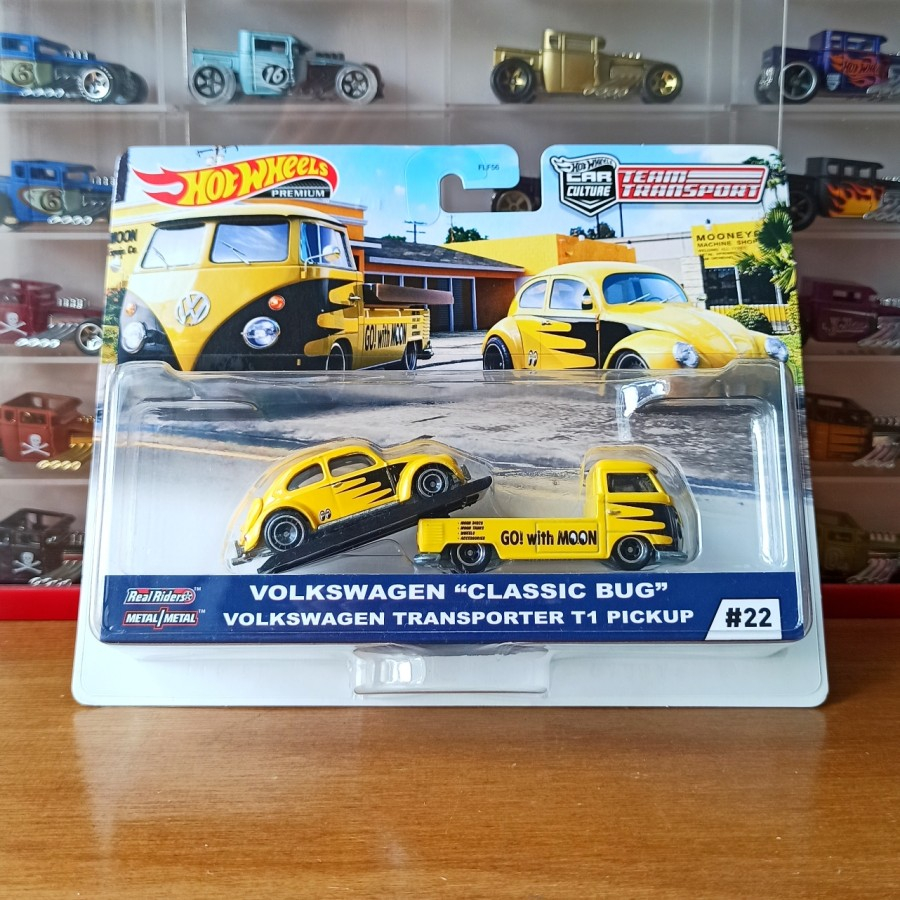 Hot Wheels Premium Volkswagen Bug T1 Pickup HW Team Transport Mooneyes NUSEL