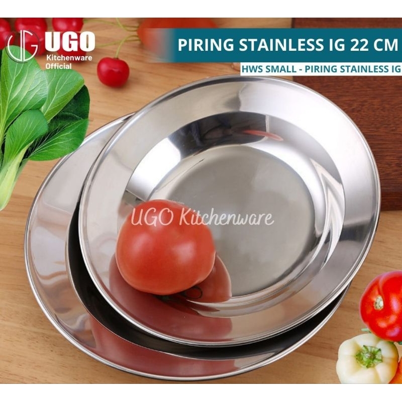 PIRING MAKAN STENLIS 24CM /  PIRING STENLIS 9.5 INCHI