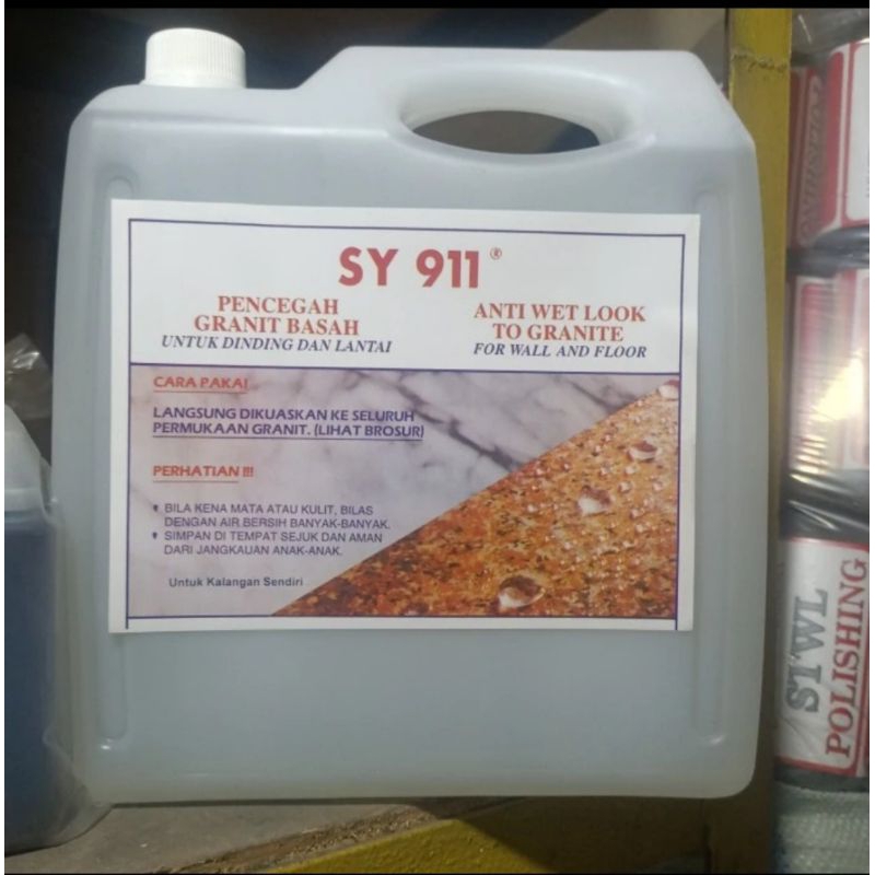 Coating / Koting SY 911 Pencegah Granit Basah 1Galon @5 Liter