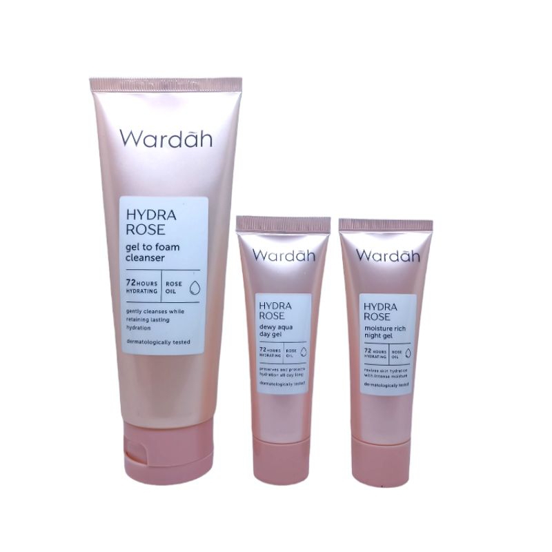 Paket 3In 1 Wardah Hydra Rose - Skincare Kulit Kering