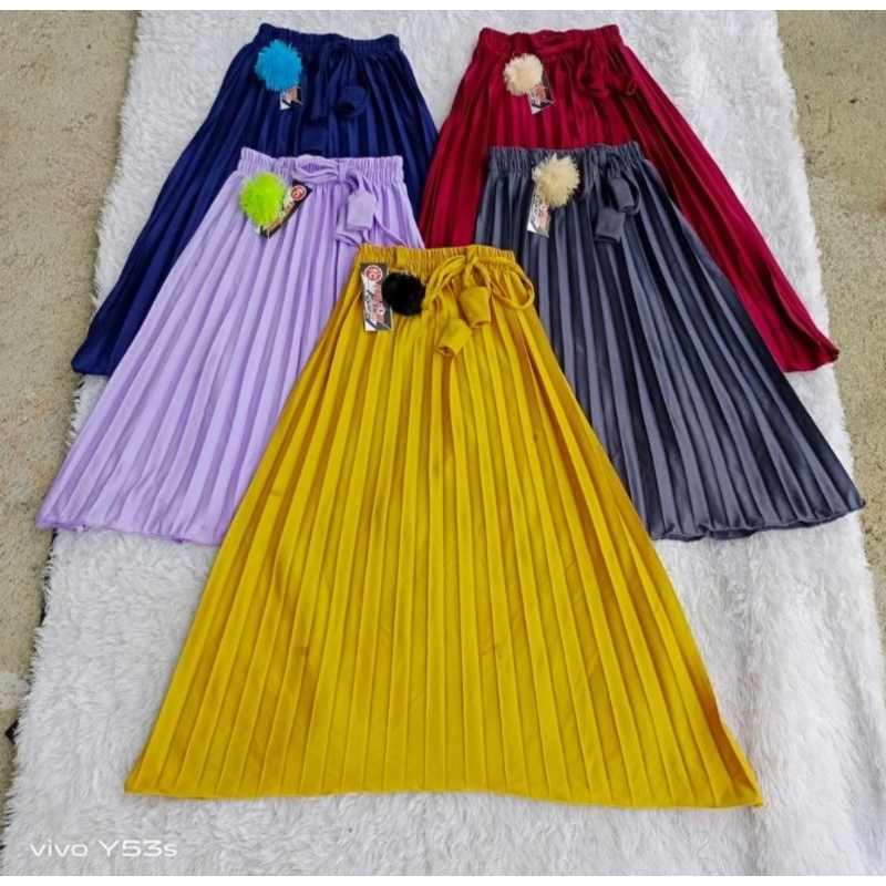 ROK PLISKET ANAK PEREMPUAN USIA 4-10 TAHUN / ROK ANAK PEREMPUAN