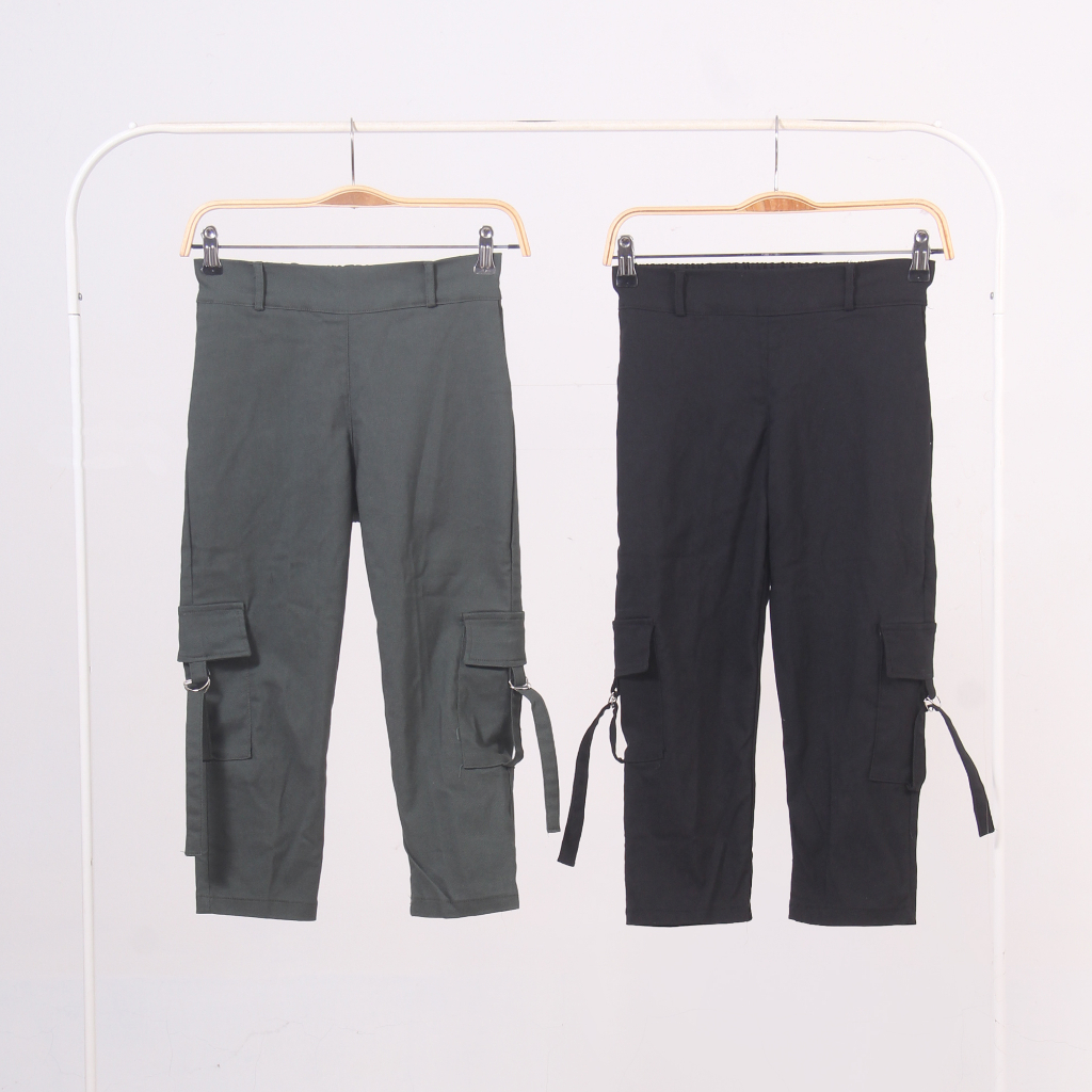 Eli Pants - Celana Kargo 7/8 Slimfit Wanita / Cargo Pants