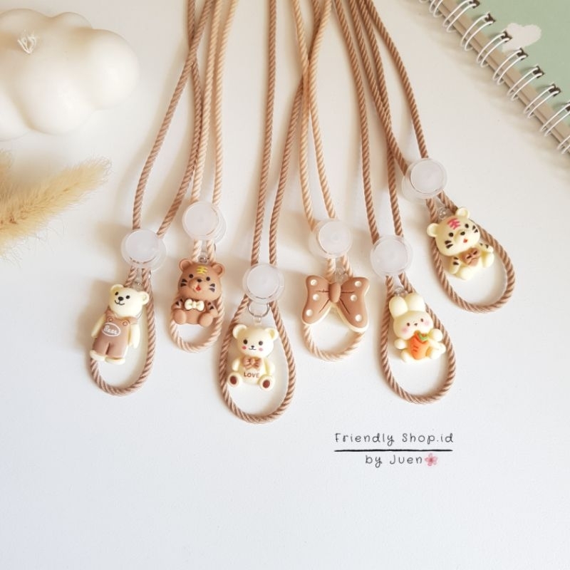 STRAP MASKER ANAK PEREMPUAN - LAKI LAKI/ DEWASA 2IN1 Coklat Cream Part 2 Strap Masker