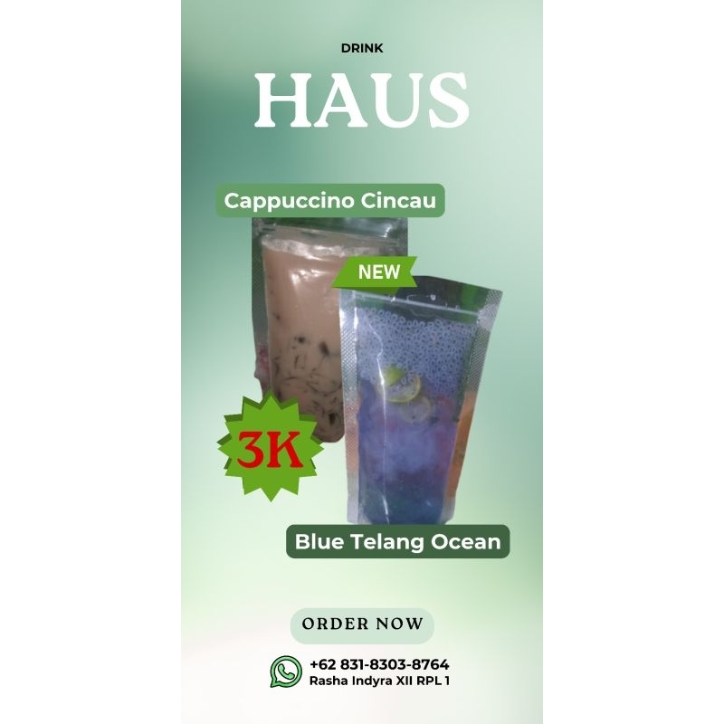 

cappucino cincau dan telang jelly