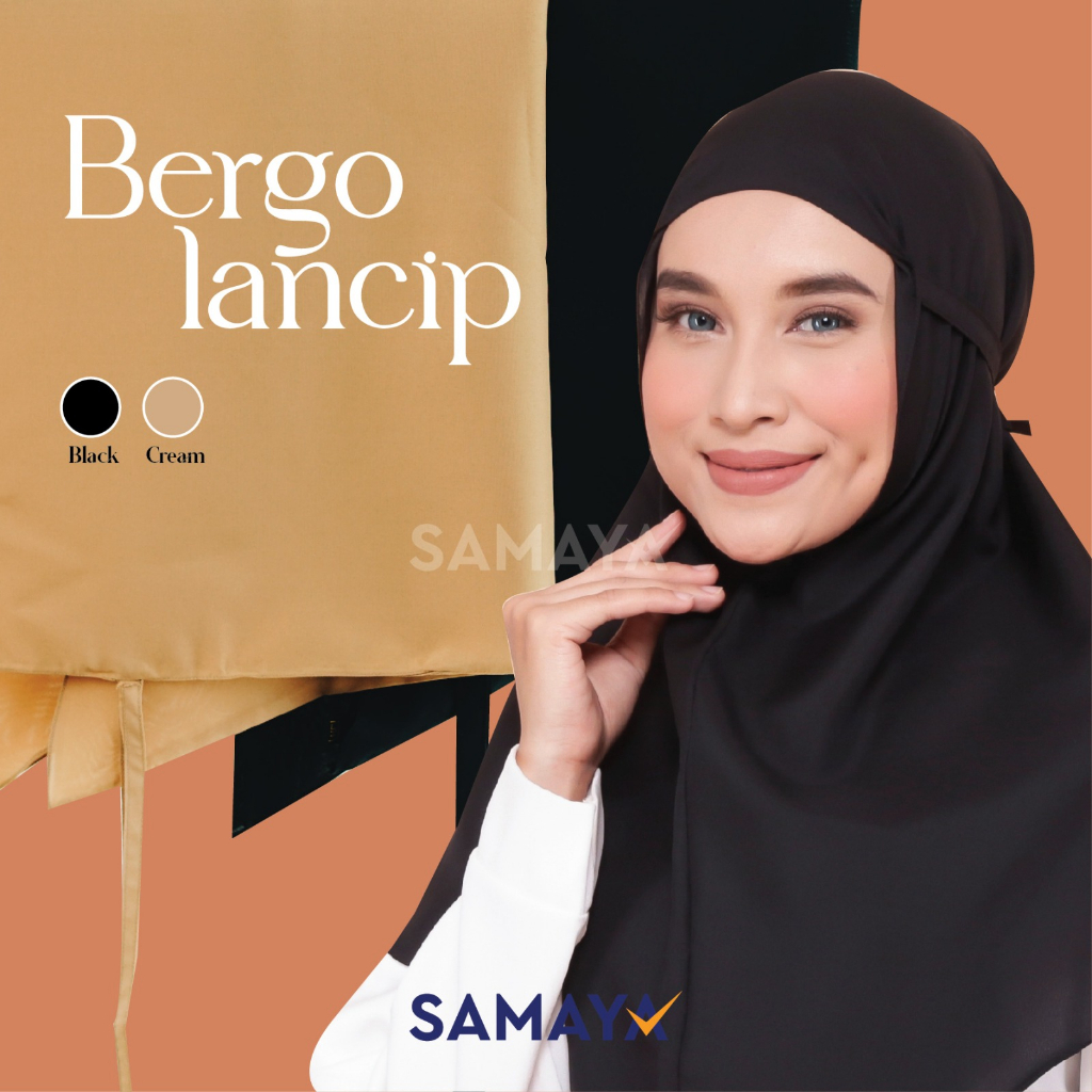 HIJAB BERGO TANPA PET TALI INSTANT SAMAYA