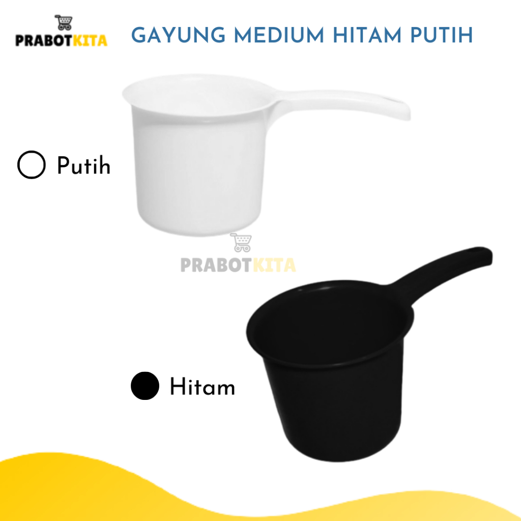 Gayung Hitam Putih / Gayung Aesthetic / Gayung Warna / Gayung Estetik / Gayung Putih Plastik / Gayun