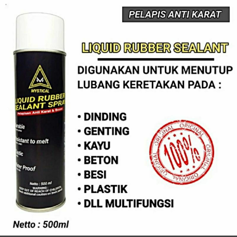 LIQUID RUBBER SEALANT SPRAY - CAIRAN ANTI BOCOR WATERPROOF 500ML ORIGINAL MYSTICAL
