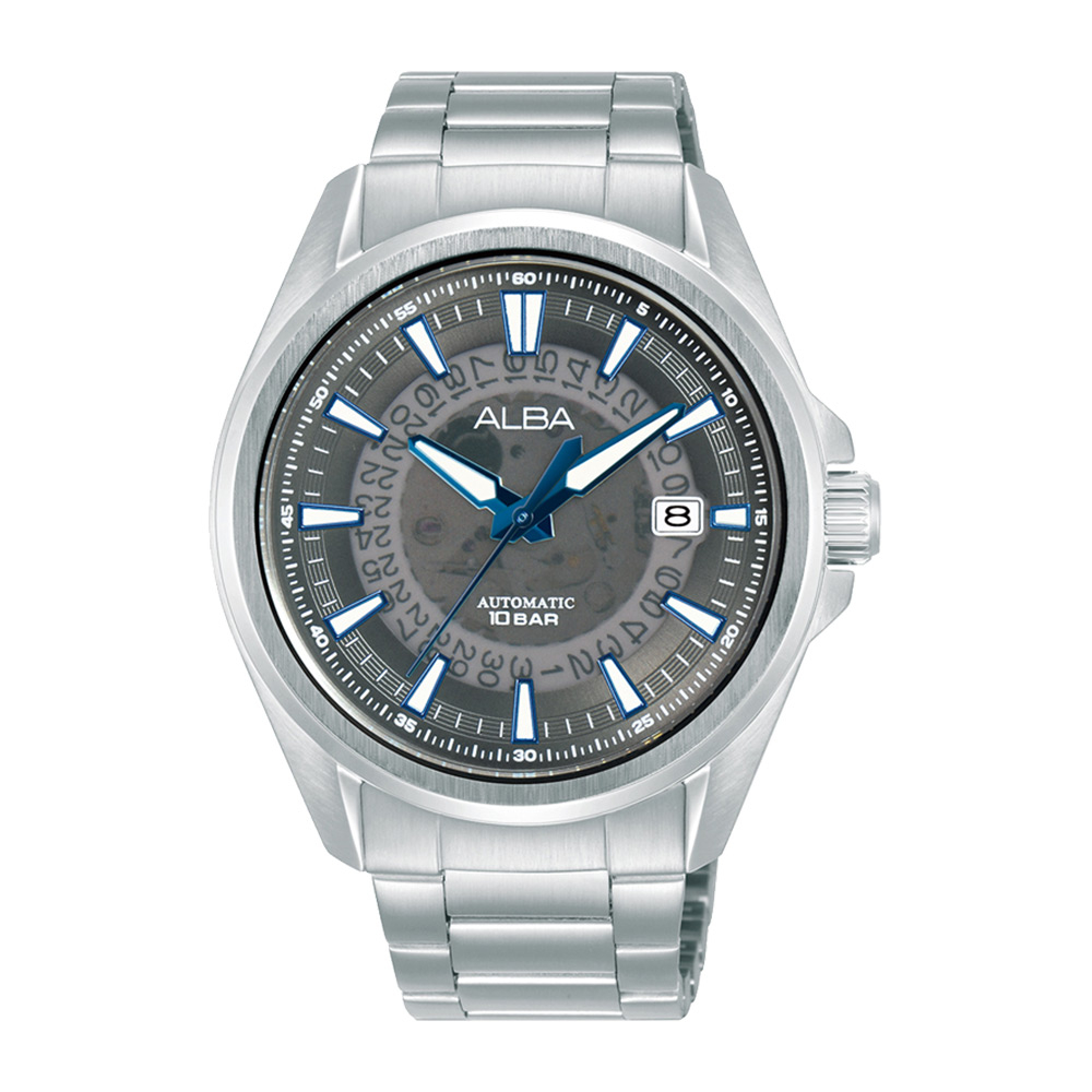 Alba AU4033X1 Automatic Blue Translucent Dial Stainless Steel - Jam Tangan Pria