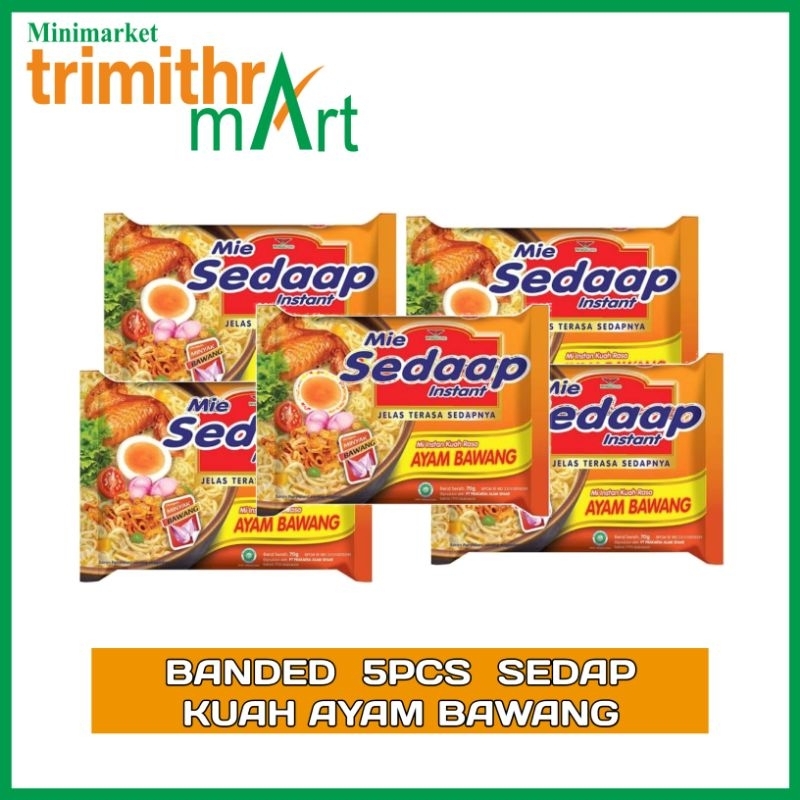 

BANDED 5 PCS MIE SEDAP KUAH RASA AYAM BAWANG