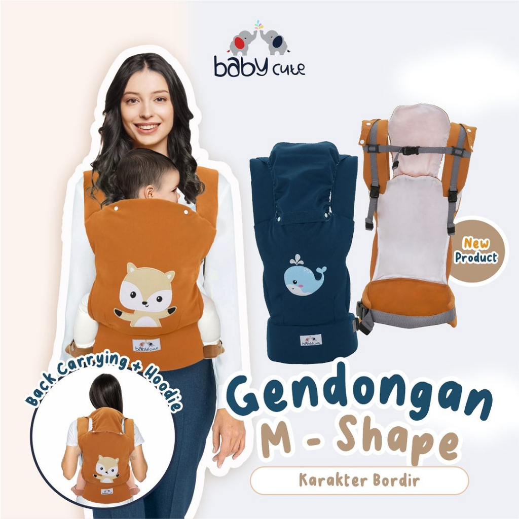 Gendongan M-Shape Karakter Animal Bordir - Gendongan Bayi - M shape