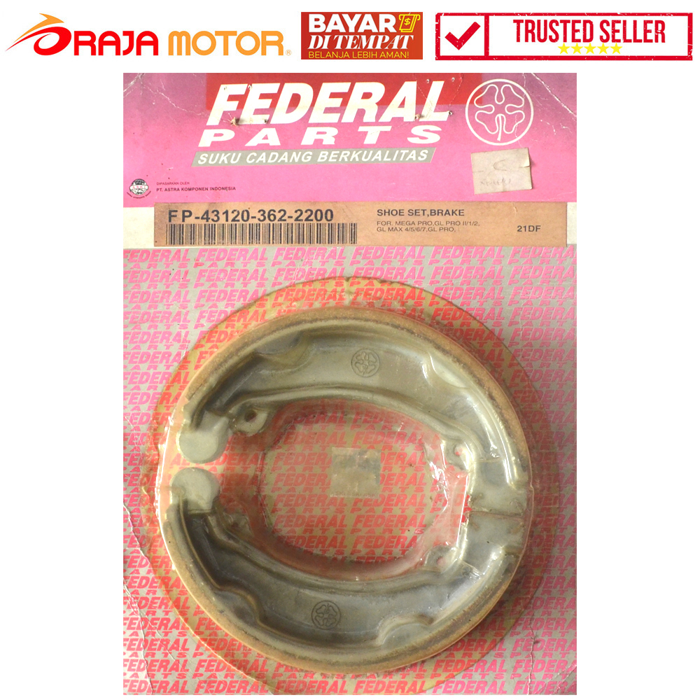 COD READY - Federal Kampas Rem Tromol Honda GL Pro / Mega Pro - RAJA MOTOR Jual Aksesoris Variasi Se
