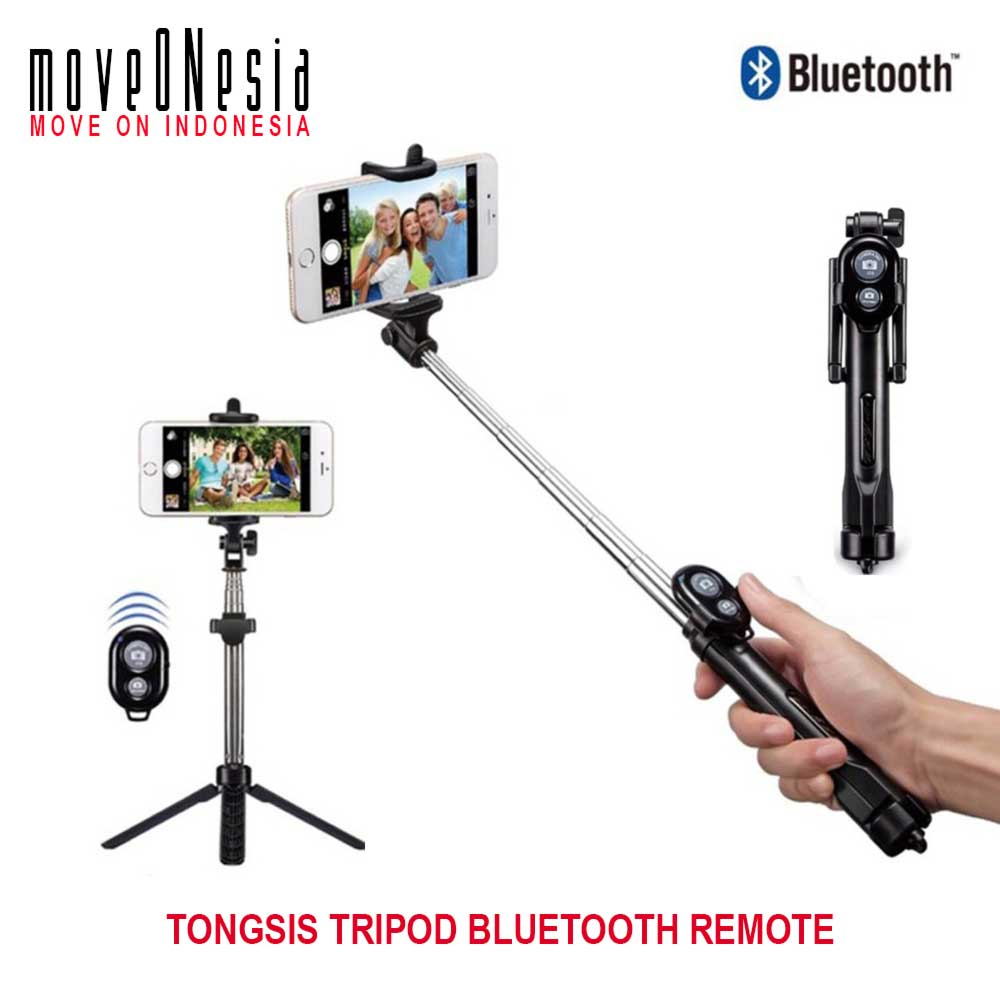 Tongsis Lipat Mini Tripod Remote Bluetooth WXY01