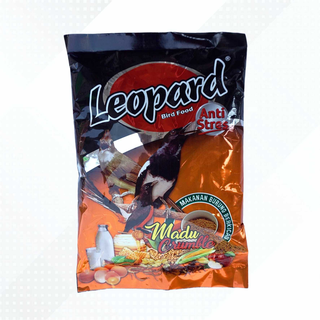 LEOPARD MERAH VOER KASAR MAKANAN BURUNG MURAI KACER ANIS CUCAK IJO PENTET CENDET