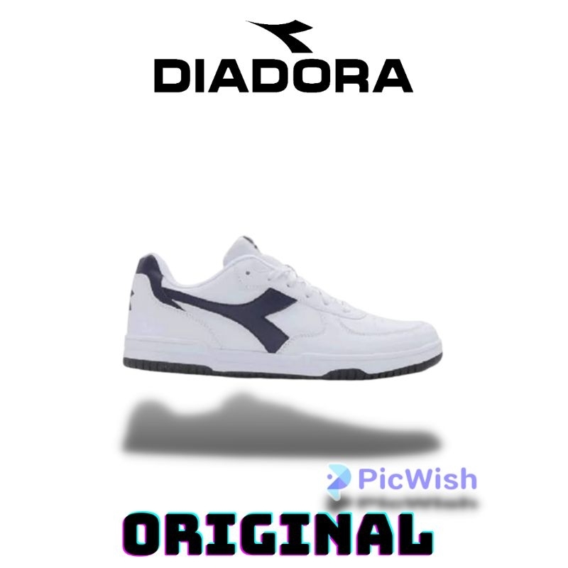 Sepatu Diadora Raptor Low White Navy Men's Original