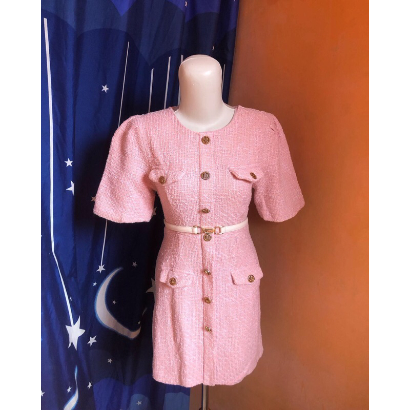 Dress Tweed Pink