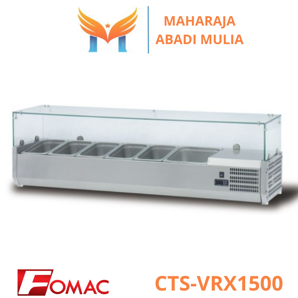 Counter Top Salad Bar Chiller Fomac Cts-Vrx1500 Showcase Pendingin Salad Garansi Resmi
